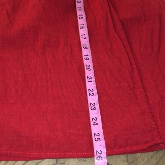 Belted Red Faux Wrap Dress with Pockets Vacation or Beach 🏖 by Universal Thread - Picture 11 of 17